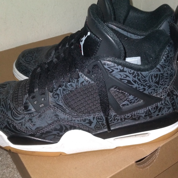 Jordan 4 black lazer Gs - Picture 4 of 8